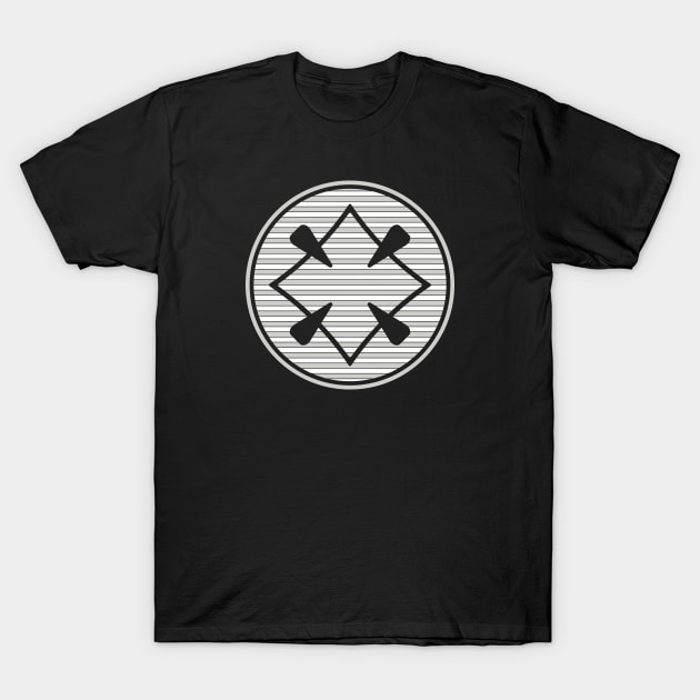 Samurai Jack Clan Symbol — white and grey T-Shirt by Phil Tessier